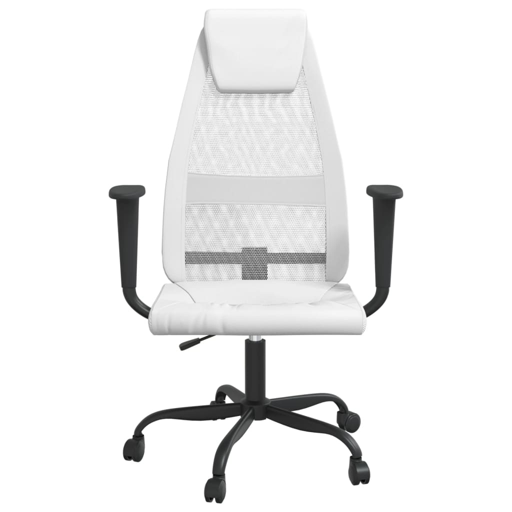 vidaXL Office Chair Rolling Computer Desk Chair Mesh Fabric and Faux Leather-0