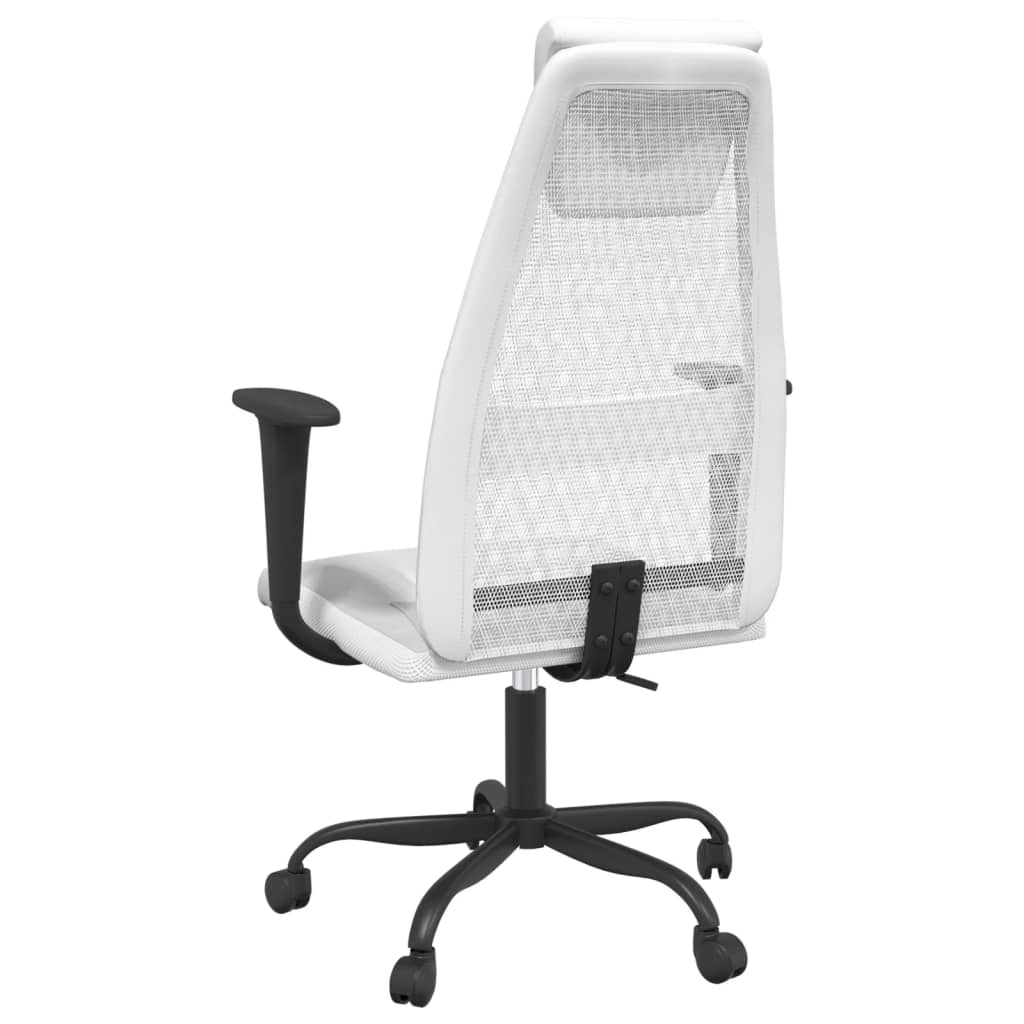 vidaXL Office Chair Rolling Computer Desk Chair Mesh Fabric and Faux Leather-6