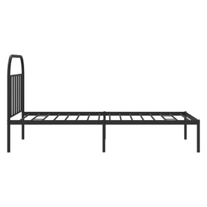 vidaXL Metal Bed Frame with Headboard Black 39.4"x78.7"-7