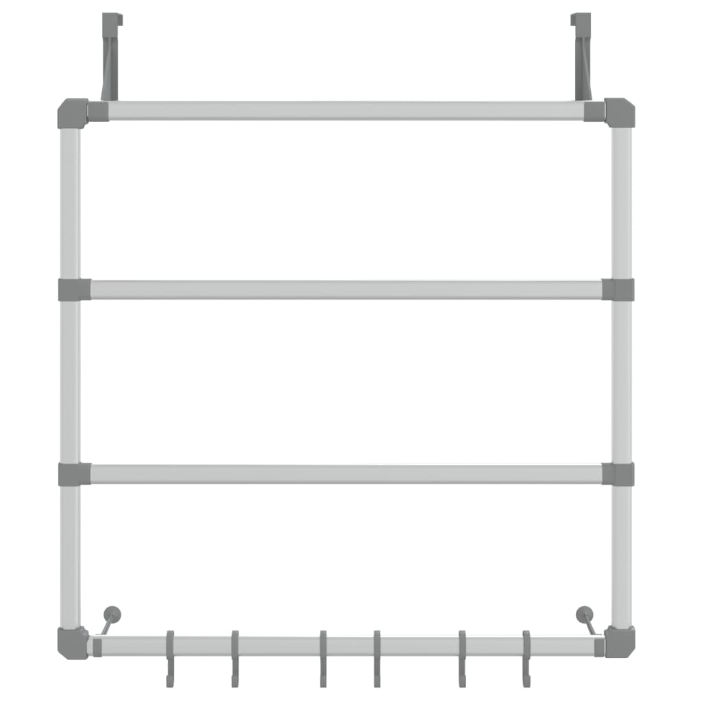 vidaXL Towel Hanger 26.4"x5.9"x26" Aluminum-1