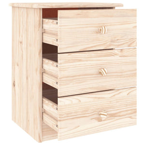 vidaXL Bedside Cabinet ALTA 16.1"x13.8"x21.7" Solid Wood Pine-2