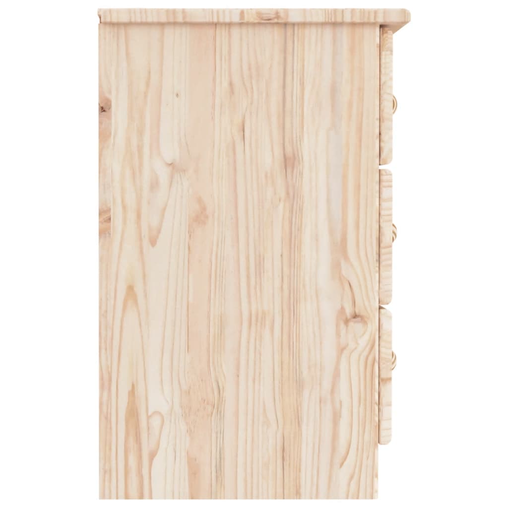 vidaXL Bedside Cabinet ALTA 16.1"x13.8"x21.7" Solid Wood Pine-3