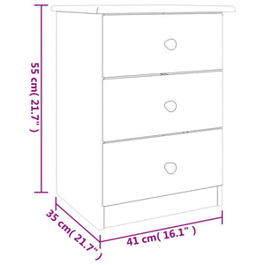 vidaXL Bedside Cabinet ALTA 16.1"x13.8"x21.7" Solid Wood Pine-6