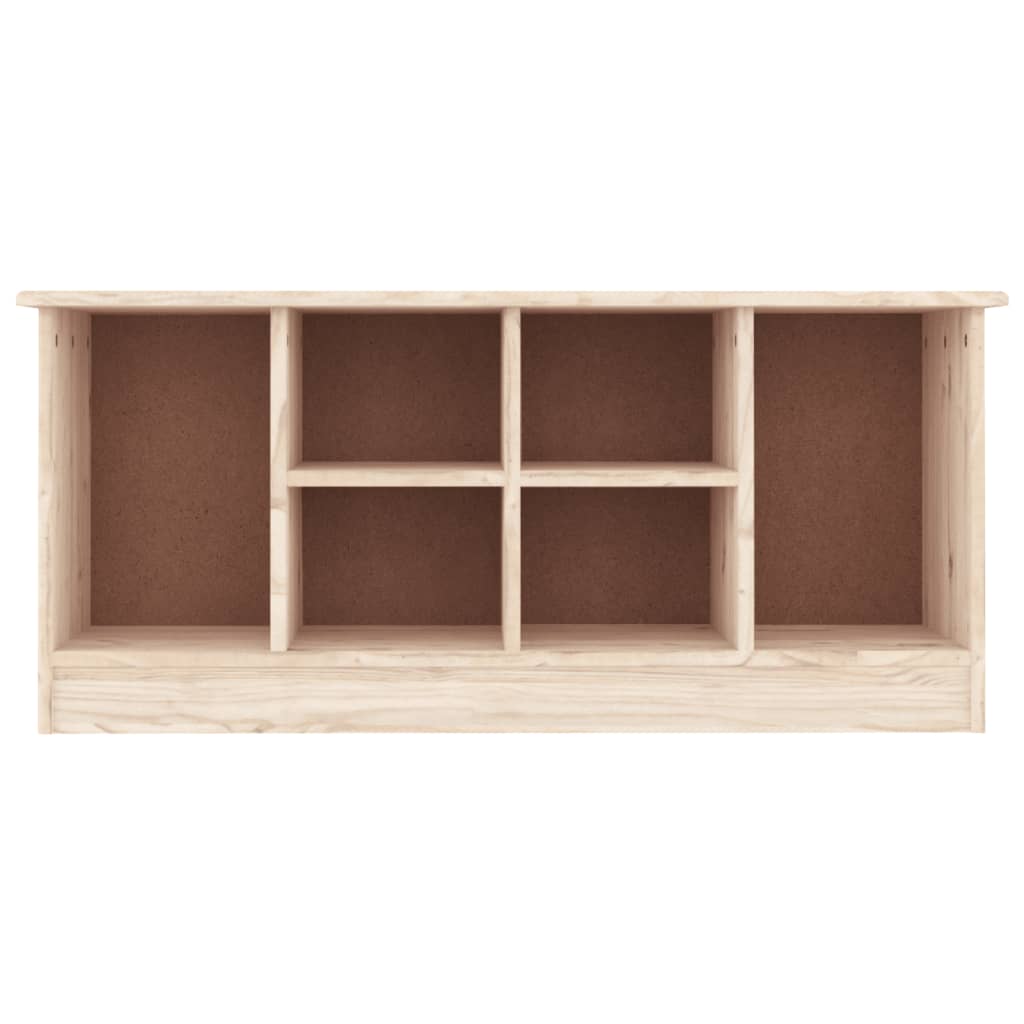 vidaXL Shoe Bench Wooden Shoe Storage Organizer Bench ALTA Solid Wood Pine-4