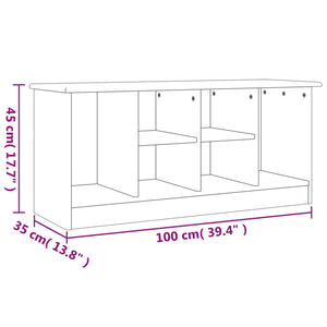 vidaXL Shoe Bench Wooden Shoe Storage Organizer Bench ALTA Solid Wood Pine-11