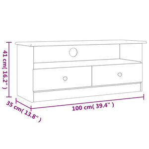 vidaXL TV Stand Entertainment Center TV Media Console ALTA Solid Wood Pine-11