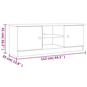 vidaXL TV Stand Entertainment Center with Open Shelf ALTA Solid Wood Pine-11