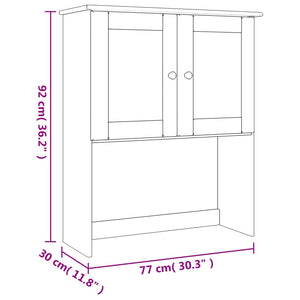 vidaXL Kitchen Shelf Wooden Dresser Top for Highboard ALTA Solid Wood Pine-12