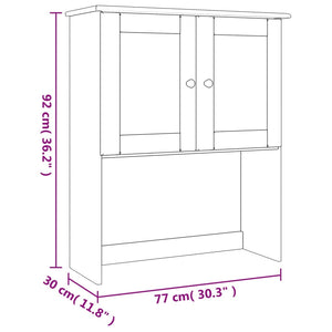 vidaXL Kitchen Shelf Wooden Dresser Top for Highboard ALTA Solid Wood Pine-5