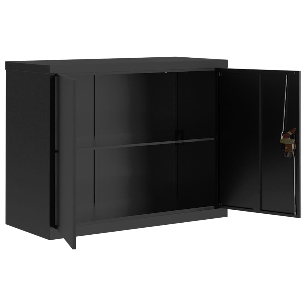 vidaXL Office Cabinet File Cabinet Storage Filing Cabinet with 2 Doors Steel-68