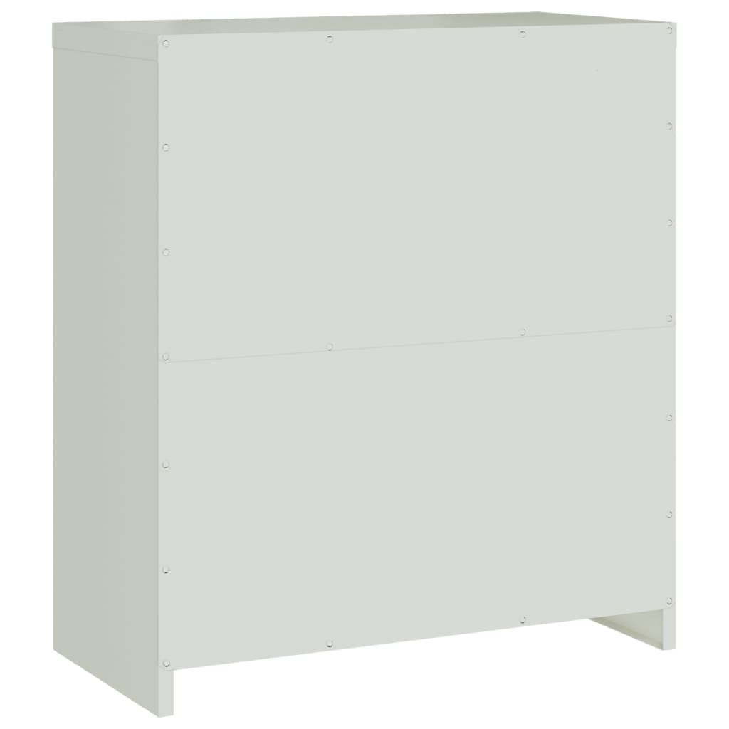 vidaXL File Cabinet Lockable Metal Storage Filing Cabinet with Doors Steel-9