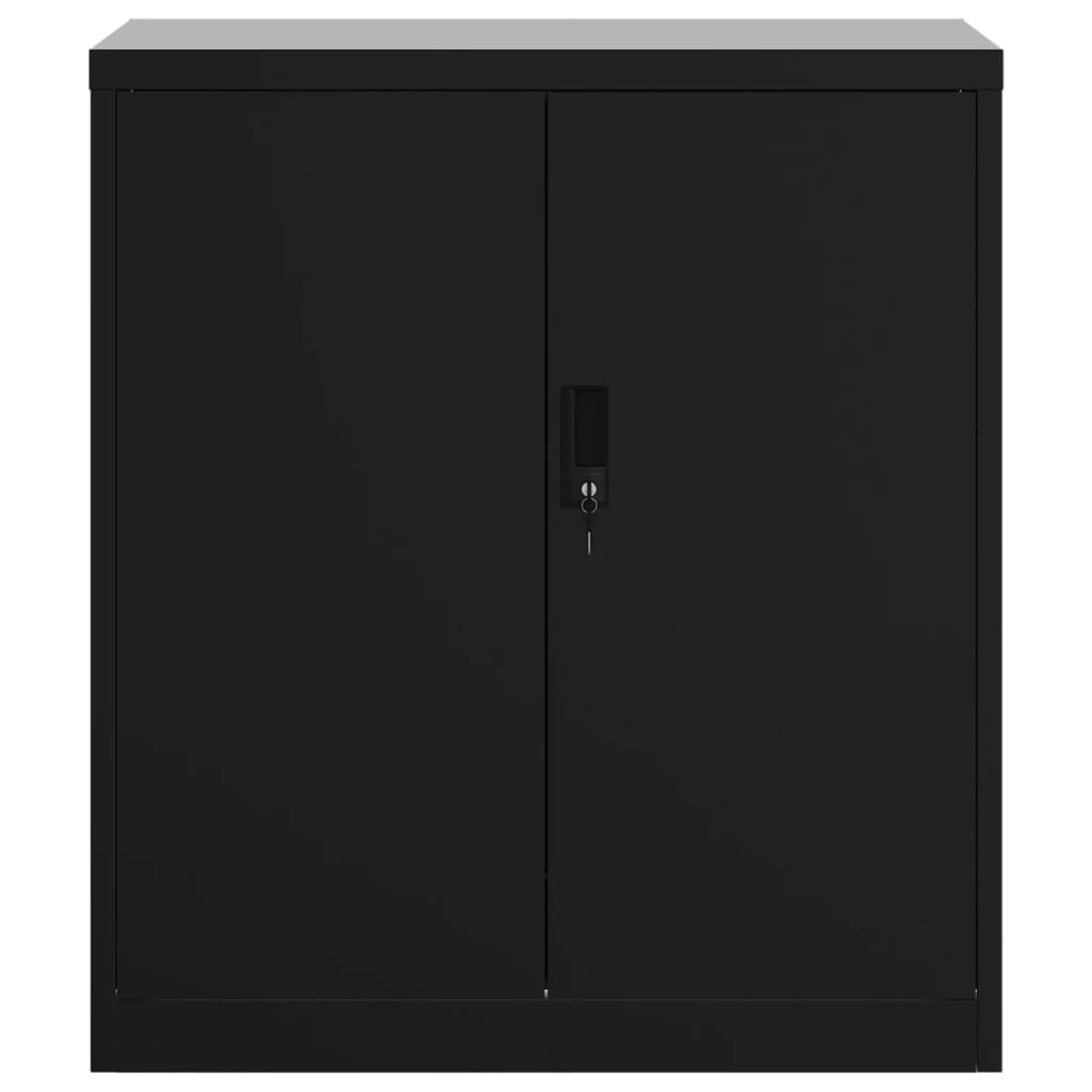 vidaXL File Cabinet Lockable Metal Storage Filing Cabinet with Doors Steel-2