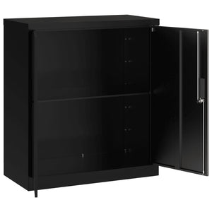 vidaXL File Cabinet Lockable Metal Storage Filing Cabinet with Doors Steel-7