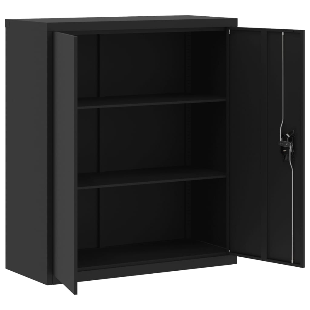 vidaXL Office Cabinet File Cabinet Storage Filing Cabinet with 2 Doors Steel-35