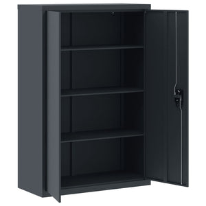 vidaXL Office Cabinet File Cabinet Storage Filing Cabinet with 2 Doors Steel-71