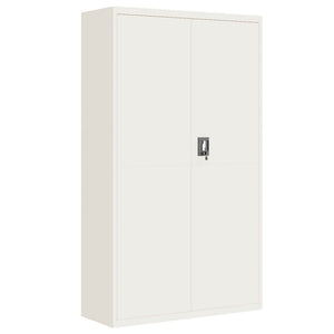 vidaXL File Cabinet Lockable Storage Unit Filing Cabinet with Doors Steel-17