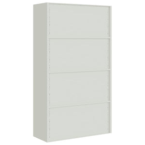 vidaXL File Cabinet Lockable Storage Unit Filing Cabinet with Doors Steel-5