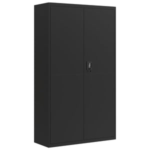 vidaXL File Cabinet Lockable Storage Unit Filing Cabinet with Doors Steel-36