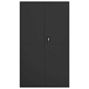 vidaXL File Cabinet Lockable Storage Unit Filing Cabinet with Doors Steel-2