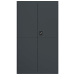 vidaXL File Cabinet Lockable Storage Unit Filing Cabinet with Doors Steel-12