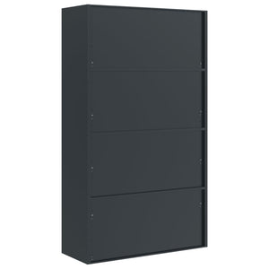 vidaXL File Cabinet Lockable Storage Unit Filing Cabinet with Doors Steel-24