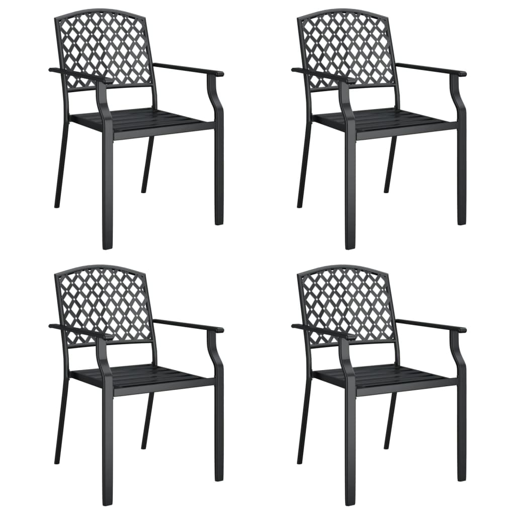 vidaXL 5 Piece Patio Dining Set Anthracite Steel-40