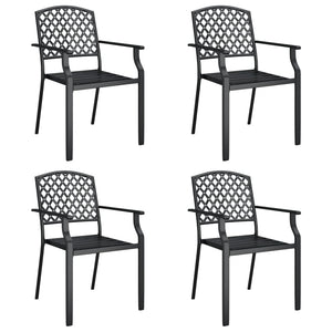 vidaXL 5 Piece Patio Dining Set Anthracite Steel-40