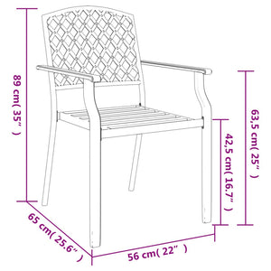 vidaXL 5 Piece Patio Dining Set Anthracite Steel-24