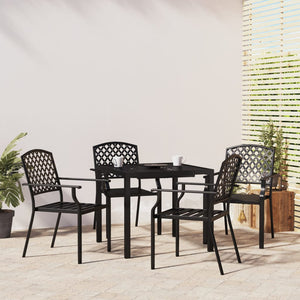 vidaXL 5 Piece Patio Dining Set Anthracite Steel-12