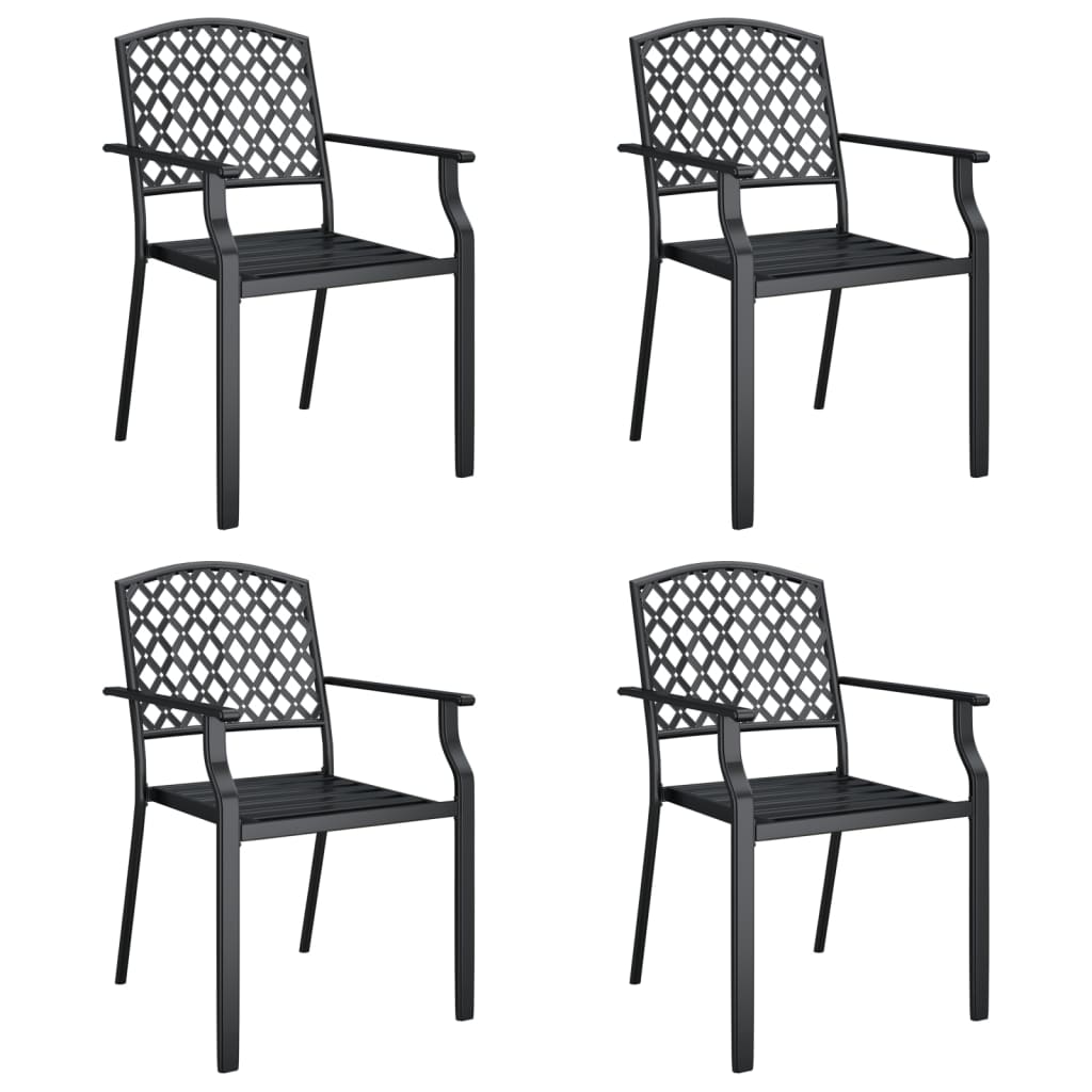 vidaXL 5 Piece Patio Dining Set Anthracite Steel-25