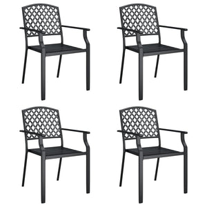 vidaXL 5 Piece Patio Dining Set Anthracite Steel-25