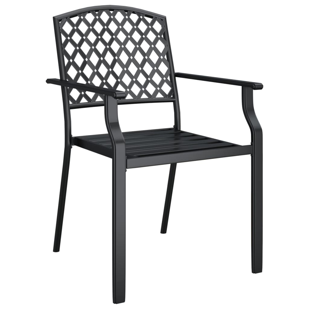 vidaXL 5 Piece Patio Dining Set Anthracite Steel-31