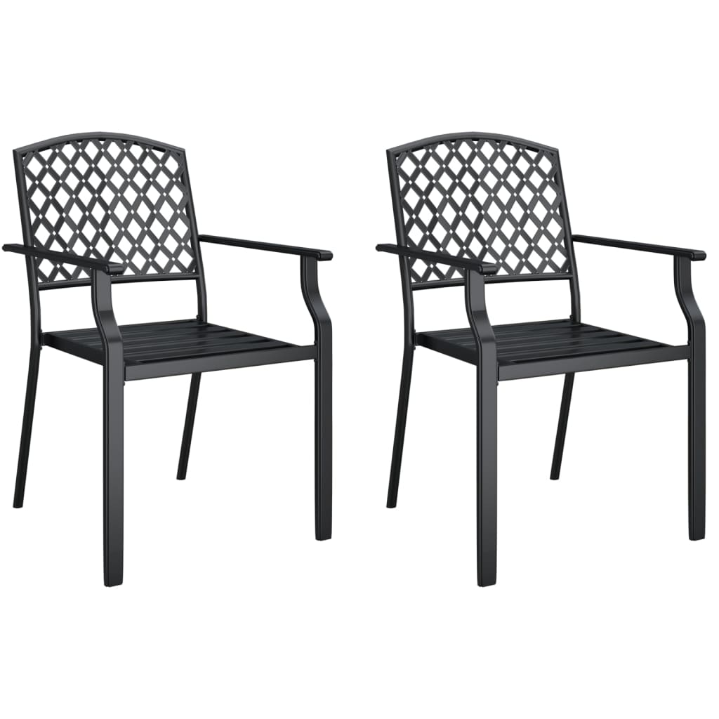 vidaXL 5 Piece Patio Dining Set Anthracite Steel-21