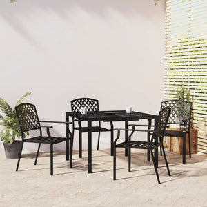 vidaXL 5 Piece Patio Dining Set Anthracite Steel-53