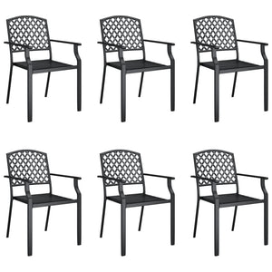 vidaXL 5 Piece Patio Dining Set Anthracite Steel-5