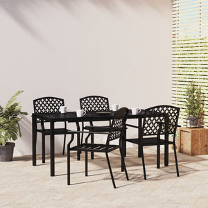 vidaXL 5 Piece Patio Dining Set Anthracite Steel-47