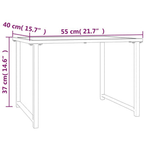 vidaXL Patio Table Anthracite 21.7"x15.7"x14.6" Steel-4