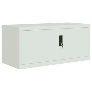 vidaXL File Cabinet Storage Unit Filing Cabinet for Office Light Gray Steel-37