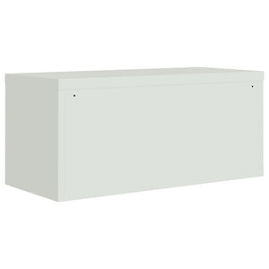 vidaXL File Cabinet Storage Unit Filing Cabinet for Office Light Gray Steel-52