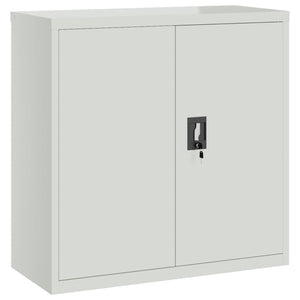 vidaXL File Cabinet Storage Unit Filing Cabinet for Office Light Gray Steel-4