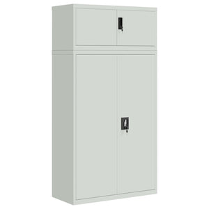 vidaXL File Cabinet Storage Unit Filing Cabinet for Office Light Gray Steel-25