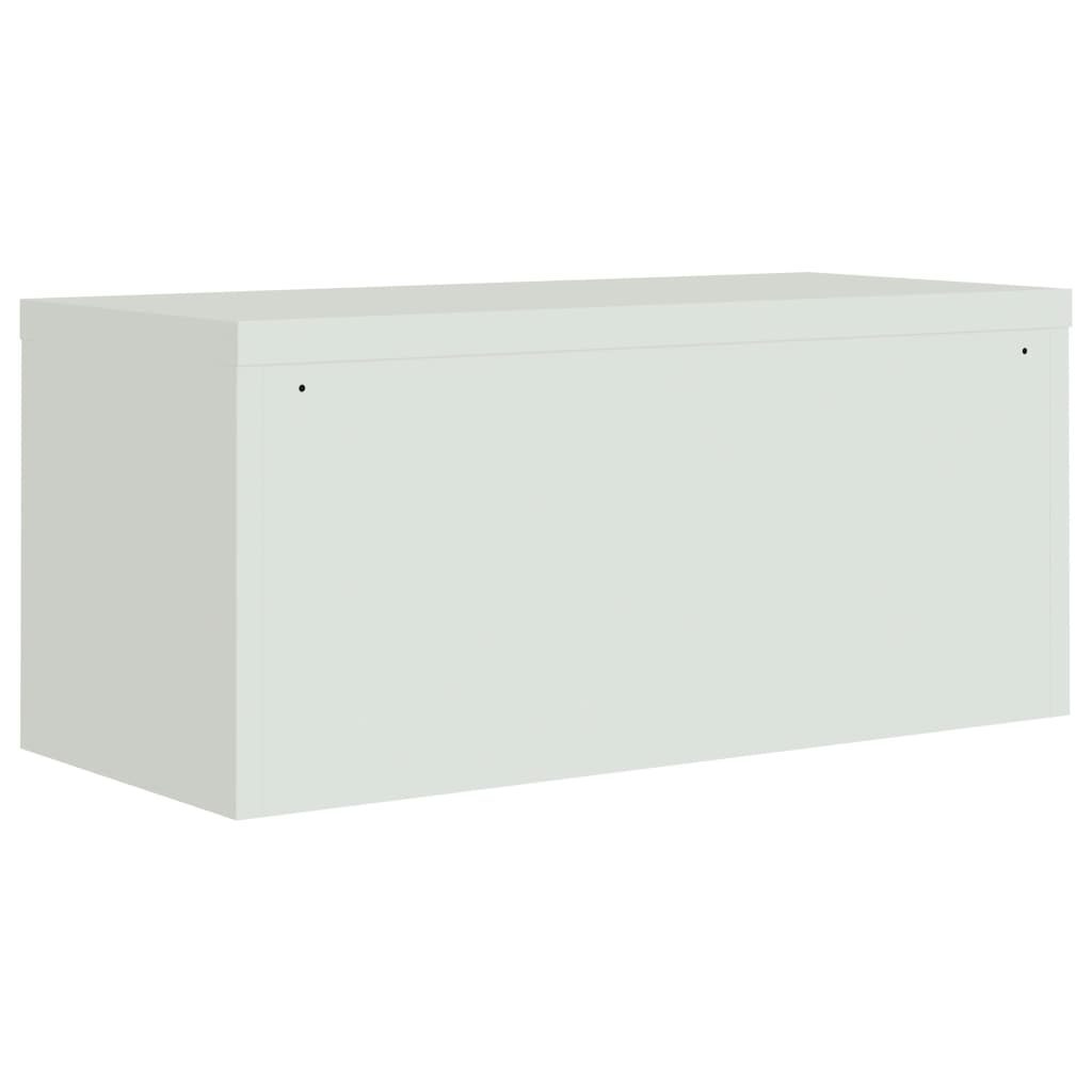 vidaXL File Cabinet Storage Unit Filing Cabinet for Office Light Gray Steel-5