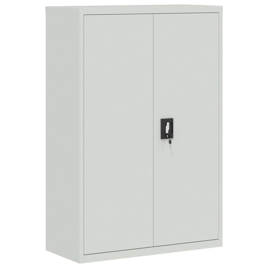 vidaXL File Cabinet Storage Unit Filing Cabinet for Office Light Gray Steel-11