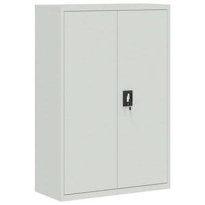 vidaXL File Cabinet Storage Unit Filing Cabinet for Office Light Gray Steel-11