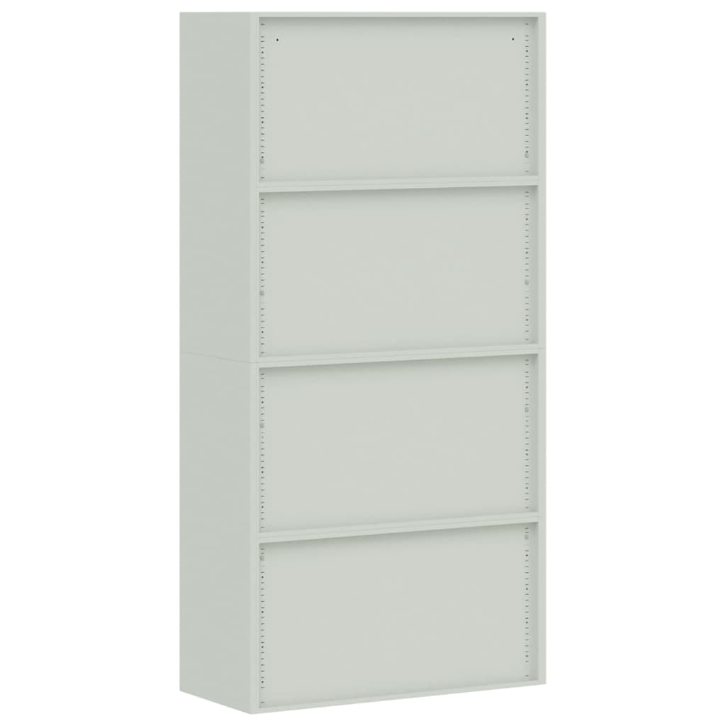 vidaXL File Cabinet Storage Unit Filing Cabinet for Office Light Gray Steel-8