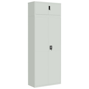 vidaXL File Cabinet Storage Unit Filing Cabinet for Office Light Gray Steel-1