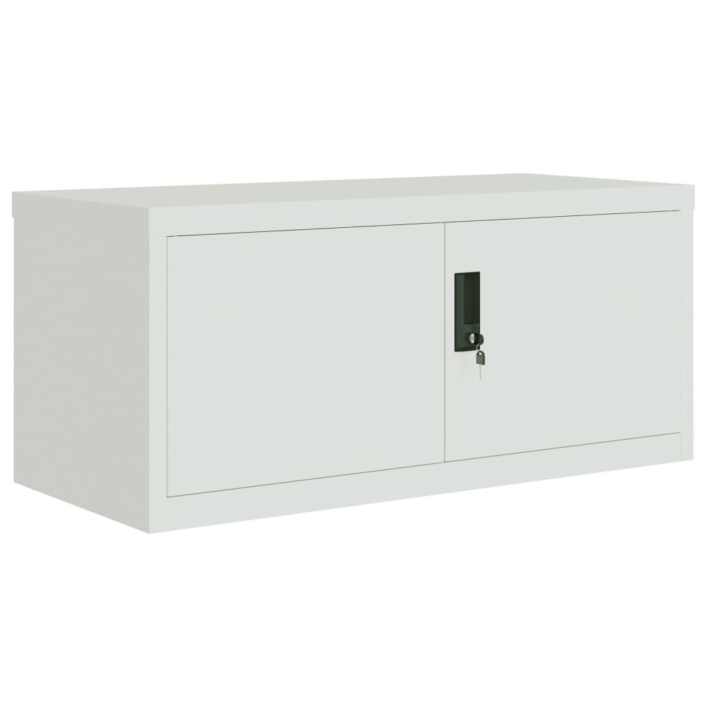 vidaXL File Cabinet Storage Unit Filing Cabinet for Office Light Gray Steel-19