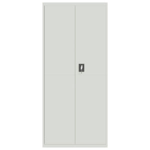 vidaXL File Cabinet Storage Unit Filing Cabinet for Office Light Gray Steel-44