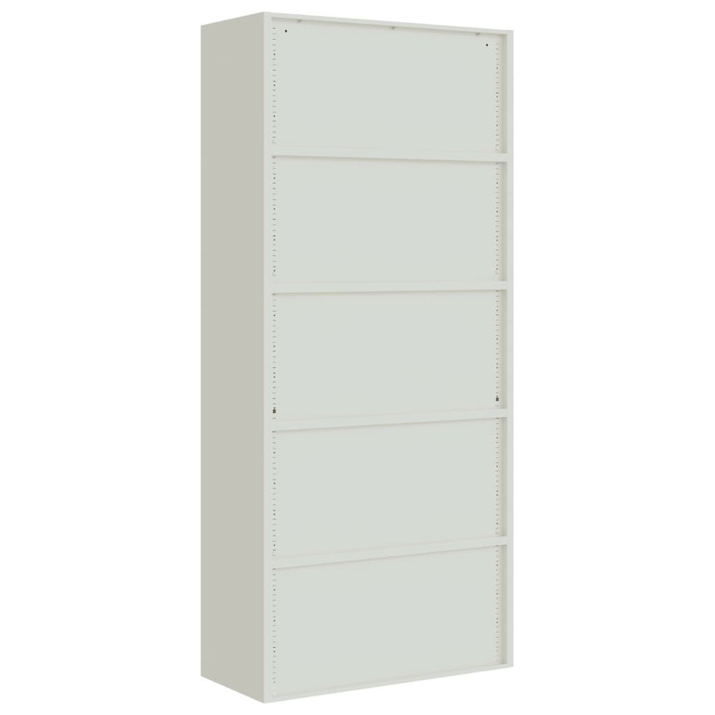 vidaXL File Cabinet Storage Unit Filing Cabinet for Office Light Gray Steel-2