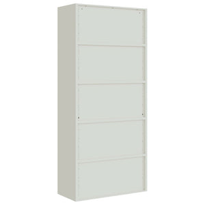 vidaXL File Cabinet Storage Unit Filing Cabinet for Office Light Gray Steel-2